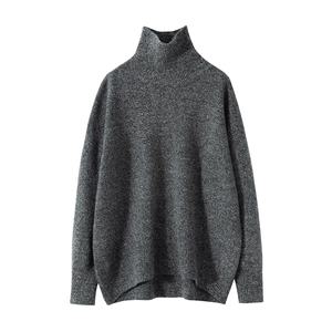 Women's 100% Wool Turtleneck <b>Pullover</b> <b>Sweater</b> Full Sleeve Thick Knitted Winter Solid Color Anti-Pilling Hand Knitted - Product Image 1