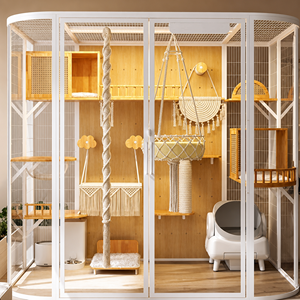 Villa Ahorradora de Espacio con Vista Panorámica Transparente, Marco Blanco Curvo Anti-Escape para Familias con Mascotas en Apartamentos Pequeños - Product Image 3