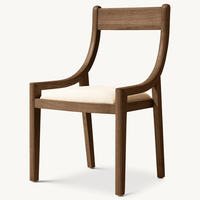 Chaise en bois massif de chêne, fauteuil inclinable en tissu, chaise d'appoint pour restaurant, hôtel, mobilier de chalet