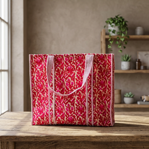 Bolsa de Viaje Reutilizable de Fin de Semana para Primavera/Verano, Personalizada, de Algodón, Color Sólido, Acolchada, con Cierre, para el Hombro, con Bolsillos, para Mujer - Product Image 3