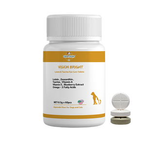 תוסף תזונה אורגני ללא דגנים לכלבים, תמצית לוטאין ופירות יער, ספיגה מהירה, טבליות להבהרת ראייה, ייצור בהתאמה אישית (OEM/ODM) - Product Image 1