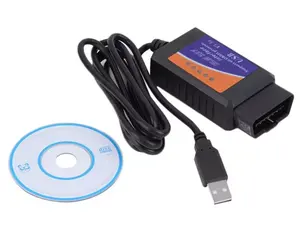 带有USB接口的OBD接口诊断工具USB ELM 327 OBD2扫描仪汽车PC V1.5