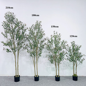 Olivier artificiel de 120 cm et 150 cm, tronc en plastique imitation bois, faux olivier en pot - Product Image 5