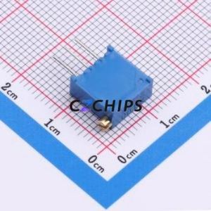 Resistencia Ajustable/Potenciómetro 3296X-1-100, Componente de Orificio Pasante (THT)-3P, 9.5x4.9mm, Resistencia de 10 Ohmios, 10%, 500mW, 250ppm ℃ - Product Image 2