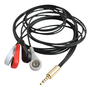 ECG สายเคเบิลทางการแพทย์สำหรับเทอร์มินัลตัวผู้มีปุ่มสแน็ปแบบหุ้มฉนวน4ขั้วต่อสายไฟขนาด3.5มม. สาย TPU41 * 0.08 22AWG แบบกำหนดเองประกอบ - Product Image 1