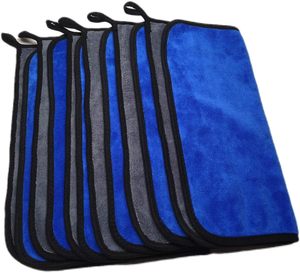 Serviette de lavage auto en microfibre VANTUR personnalisée, séchage rapide, écologique, douce, double face, tissée, carrée, multicolore, en peluche, pour usage domestique - Product Image 3