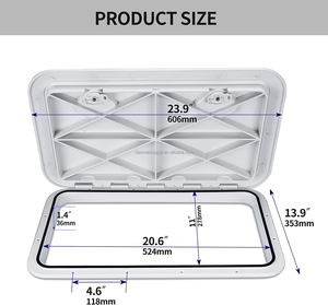 Accessori per barca con piccolo delfino, Yacht con portello quadrato in alluminio - Product Image 5