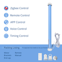 Persiana enrollable motorizada Zemismart con motor de 1NM para tubo de 38MM Compatible con Alexa y asistente de Google para uso en sala de estar interior