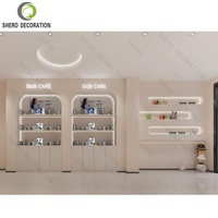 Wand vitrine aus Glas mit verstellbaren Regalen Kosmetik möbel Kosmetik vitrine