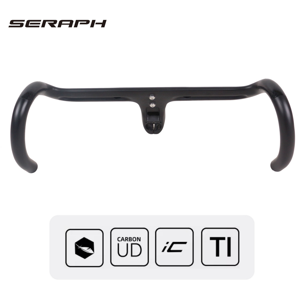 Guidon de vélo de route 31,8 mm en fibre de carbone avec barres TT Aero