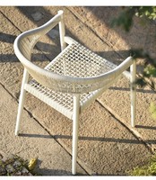 Ensemble de table et chaises de jardin en aluminium, confortable, durable, léger, anti-rouille, style nordique moderne, pour extérieur, patio, hôtel