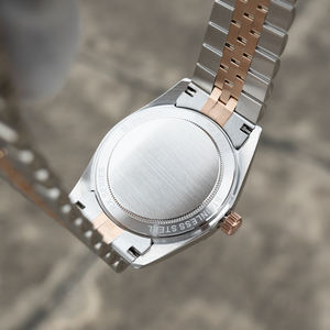 Jam Tangan Pria OBLVLO Luxury RX-VJ Dua Warna 40mm Kristal Safir Day Quartz Sport Multifungsi <span class=keywords><strong>Analog</strong></span> Tanggal Bercahaya - Product Image 6