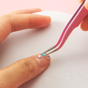 New Stainless Steel <b>Pink</b> Straight Bend Tweezers Multi-Purpose Nail Art Nippers Eyelash Extensions Pick <b>Drill</b> Manicure Care Tool - Product Image 3