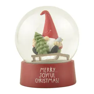 Globo de nieve para decoración del hogar, globo feliz de Navidad personalizable de 100mm, regalo de Navidad