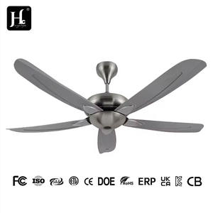 Ventilateur de plafond de haute qualité à pales en fer de 56 pouces avec moteur CC à 3 vitesses de vent pour une utilisation en chambre à coucher, matériau métallique - Product Image 4