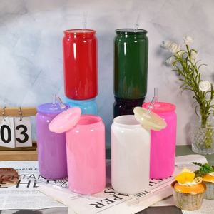 แก้วน้ำสีพื้นลายคริสต์มาสใหม่ ทนความร้อนสูง ป้องกันการรั่วซึม แก้วน้ำแบบหลอดดูด แก้วน้ำทรงเมสันแบบชั้นเดียว - Product Image 1