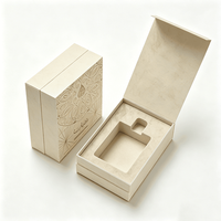Boîte cadeau rigide magnétique avec logo de marque estampé or et insert en EVA floqué pour emballage de luxe de parfum islamique et d'huile essentielle