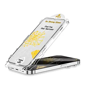 मैजिक बॉक्स आसान इंस्टाल किट के साथ आईफोन 15 प्रो मैक्स प्लस के लिए एचडी सेल फोन टेम्पर्ड ग्लास स्क्रीन प्रोटेक्टर फिल्म डस्ट फ्री स्टिकर
