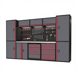 Carrito de Herramientas para Reparación de Automóviles, Gabinete de Herramientas Combinado, Banco de Trabajo Móvil Multifuncional de Acero Resistente, 500 kg, para Garaje o Taller - Product Image 1