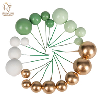 Boules de décoration de gâteau de couleur mélangée accessoires de cuisson de gâteau d'anniversaire bricolage mousse ronde fausses boules fournitures de décoration de gâteau
