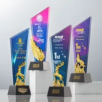 Trofeo Deportivo Ecológico de Cristal de Vidrio Coloreado con Grabado en Relieve e Impresión Tipográfica para Recuerdos de Boda y Regalos para la Fiesta Nupcial