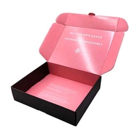 Verpackungskartons Recycelbar Anpassbare Rosa Versandkartons Wellpappe Kleidung Verpackung Versandkartons
