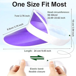 Visera de PVC con Logotipo Personalizado, Gorra Transparente de Plástico con Protección UV Holográfica, Gorra sin Parte Superior <span class=keywords><strong>para</strong></span> Eventos de Verano, Regalo Promocional - Product Image 3