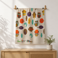 Nouvelles Tendances : Autocollants en Tissu Imprimés UV à Motifs de Renards et Hiboux Colorés, Autocollants Adhésifs pour la Décoration Intérieure par Dollar Center