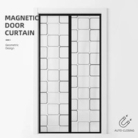 Différents styles de rideaux de porte magnétiques en matériau EVA, imperméables et coupe-vent, pour la maison et le bureau