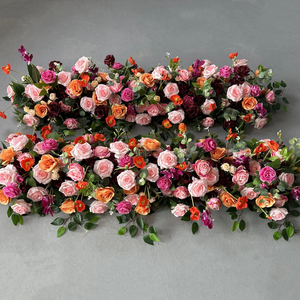 KL-FRN24 Venta al por mayor de fábrica: Camino de mesa de flores artificiales de paniculata para bodas, decoración de mesas de boda - Product Image 4