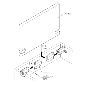 Nisko lật đầu gương trang điểm bàn trang điểm bàn viết cửa bản lề mềm đóng giấu bản lề - Product Image 5