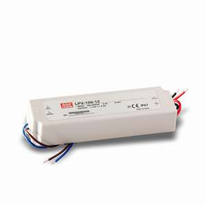 Convertisseur AC/DC à sortie simple Mean Well LPV-100-12 12Vdc 8.5A IP67 pour LED - Product Image 2