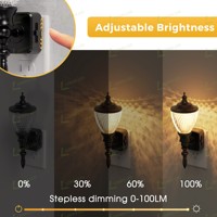 Veilleuse industrielle à intensité variable LOHAS, lumière blanche chaude 3000K, veilleuse avec capteur crépusculaire, veilleuse LED à brancher pour couloir
