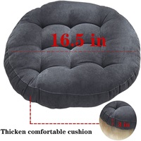 Inyahome Coussin de siège intérieur matelassé Oreiller de sol touffeté Tatami Oreillers pour bureau Yoga Méditation Salon Confort amélioré