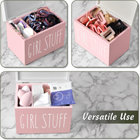 Décoration de salle de bain, boîte de rangement pour articles de toilette pour femmes