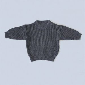 Enfants en tricot personnalisé grande taille hiver filles garçons pull-over en coton surdimensionné enfants bébé chandails - Product Image 3