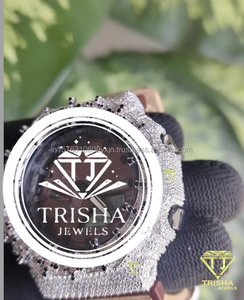 Reloj de Lujo con Bisel Cruzado y Diamantes Moissanite VVS, Plata de Ley 925, Esfera Marrón, el Más Vendido - Product Image 2