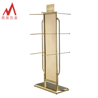 Directe d'usine d'or de luxe plancher debout en métal vêtements suspendus mobilier de magasin de lingerie pour la décoration de magasin