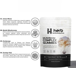 Gomitas de Extracto de Hongo de Marca Privada ODM/OEM, Suplemento de Gomitas con Complejo de Hongos Reishi, Melena de León, Cordyceps y Chaga - Product Image 3