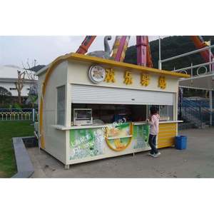 Chariot de nourriture mobile en acier inoxydable, alimenté au gaz, kiosque de vente de collations portable pour l'extérieur - Product Image 4