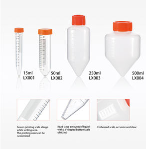Muestra gratis de laboratorio 15ml/50ml/250ml/500ml Tubo de centrífuga de plástico con tapón de rosca - Product Image 4