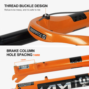 <span class=keywords><strong>Fourche</strong></span> de VTT en alliage d'aluminium TOSEEK 29, suspension pneumatique, <span class=keywords><strong>fourche</strong></span> à suspension 120 mm, axe traversant 15*110 mm, accessoires de vélo - Product Image 4