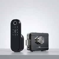 KROVI NT01 Serrure Intelligente Électrique à Encastrer pour Porte Extérieure avec Empreinte Digitale et TTlock, Étanche