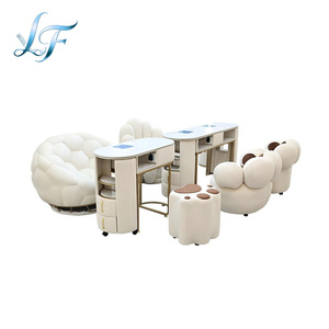 Mesas de Manicura de Lujo para Salón de Uñas, <span class=keywords><strong>Mesa</strong></span> de Arte de Uñas Moderna y Personalizada con Colector de Polvo - Product Image 6