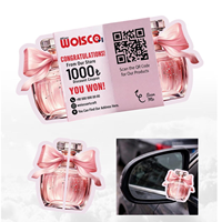 Tarjetas de Visita Plegables con Forma de Botella de Perfume, Personalizadas con Corte a Troquel, Tarjetas con Código QR de Forma Única, Marketing Creativo y de Marca