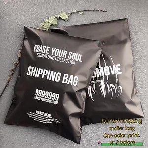 Bolsa de Poliéster Negra Mate Personalizada para Envíos, Bolsa de Plástico para Ropa, Embalaje para Envíos de Ropa - Product Image 5