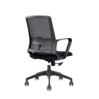 Chaise de bureau ergonomique en maille écologique, respirante, pivotante, pour conférence et école, réglable en hauteur, avec coussin en éponge épaisse