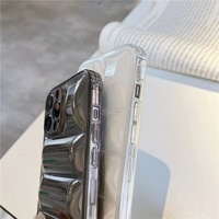 Mode clair doudoune coque de téléphone bouffante pour iPhone 15 14 13 12 11 Pro Max X XS Plus souple TPU marque protecteur nouvel état