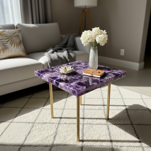 Handcrafted Polished Agate Seal <b>Stone</b> Luxury Home Decor Religious Flower Model Resin Table - Product Image 3