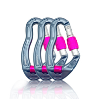 Mousqueton en aluminium personnalisé en forme de D Crochets de verrouillage à vis rapide robuste